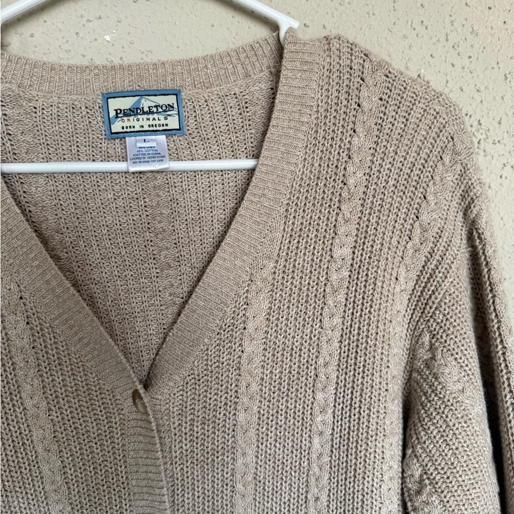 Pendleton Cable Knit Cardigan - Picture 2 of 5